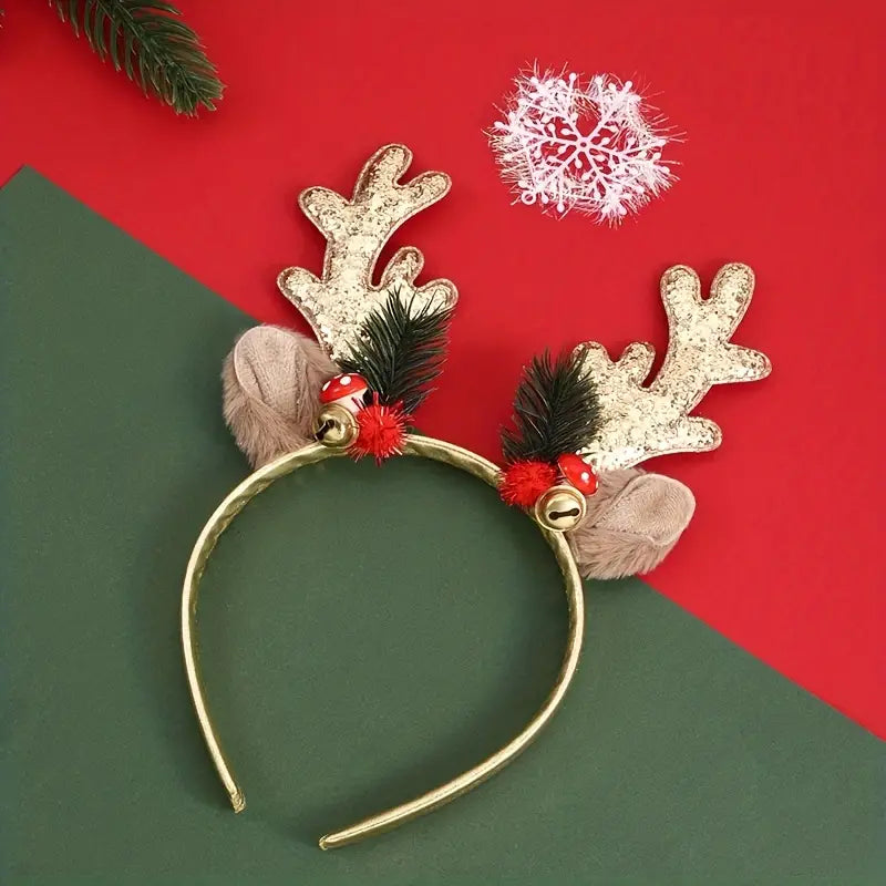 Serre-Tête Bois Renne de Noël Adulte - Déguiz-Fêtes Serre-Tête Bois Renne de Noël Adulte - Déguiz-Fêtes