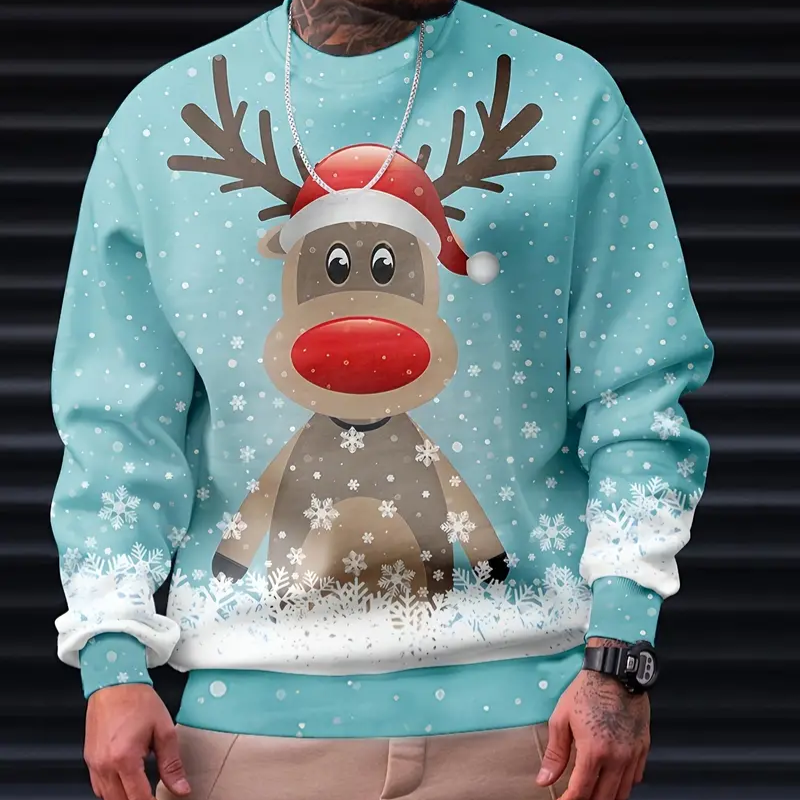 Pull Moche de Noel Homme Renne Amusant