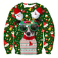 Pull Moche Noel Homme avec Chien en Lunettes Festives