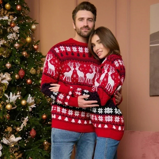 Pull Rouge de Noel Pour Couple