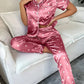 Pyjama Satin Rose Noel Femme