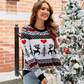 Pull de noël Motifs Rennes Femme en polyester , léger et respirant