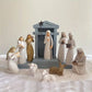 Ensemble Santons Crèche de Noël Sculptés