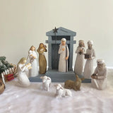 Ensemble Santons Crèche de Noël Sculptés