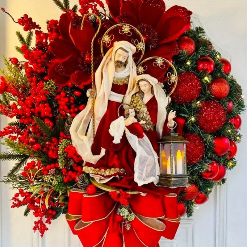 Couronne de Noël avec Jesus