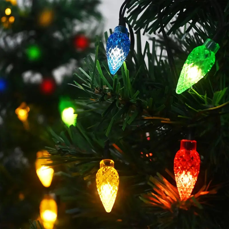 4 x Sapins de Noel Extérieur LED Solaire