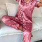 Pyjama Satin Rose Noel Femme