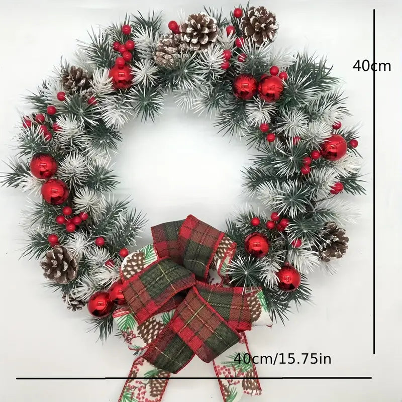 Couronne de Noël Pour Porte Extérieure