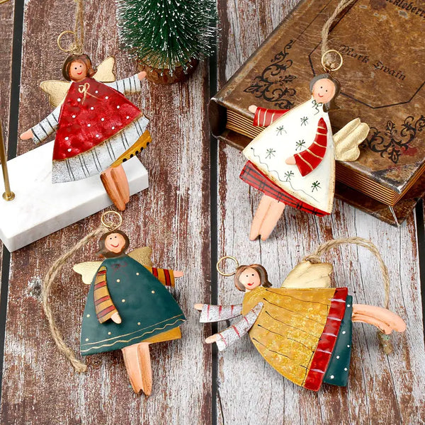 Ange de Noël pour Sapin (lot de 4)