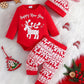 Ensemble Rennes de Noel Rouge Bébé