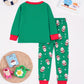 Pyjama Motif Pere Noel Vert Enfant