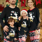 Pyjama Famille Noir et Rouge avec Motifs Noel Rennes