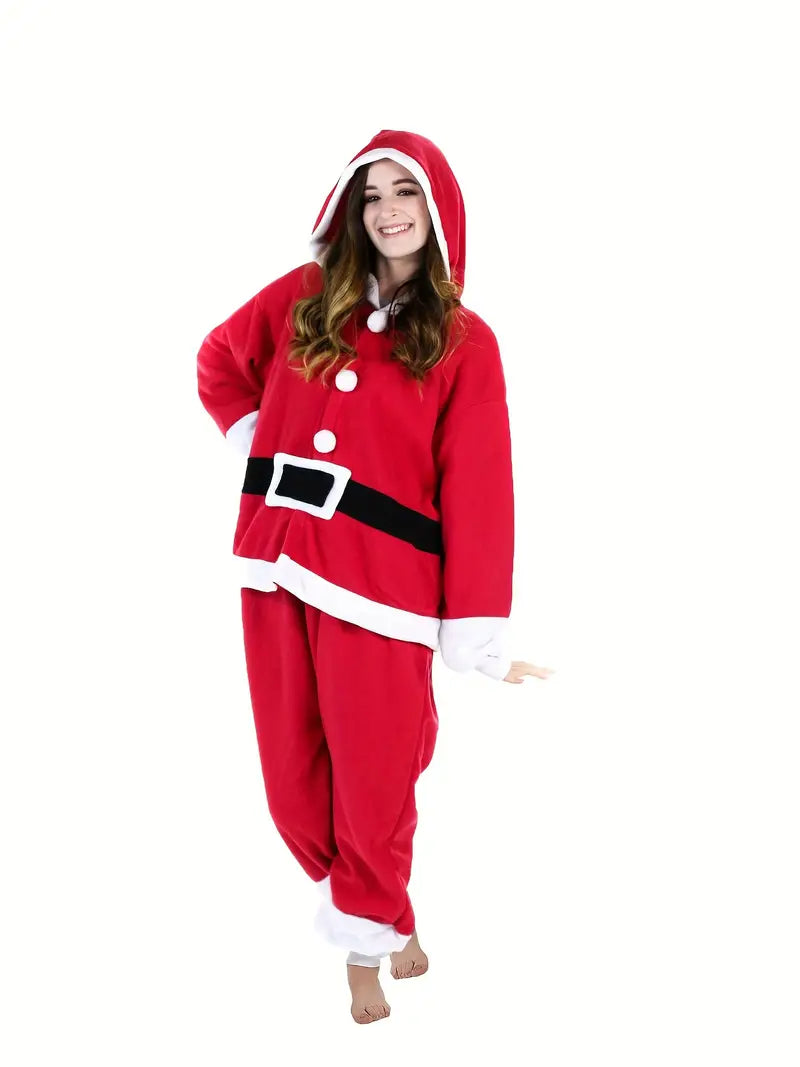 Robe Mere Noel Capuche Femme