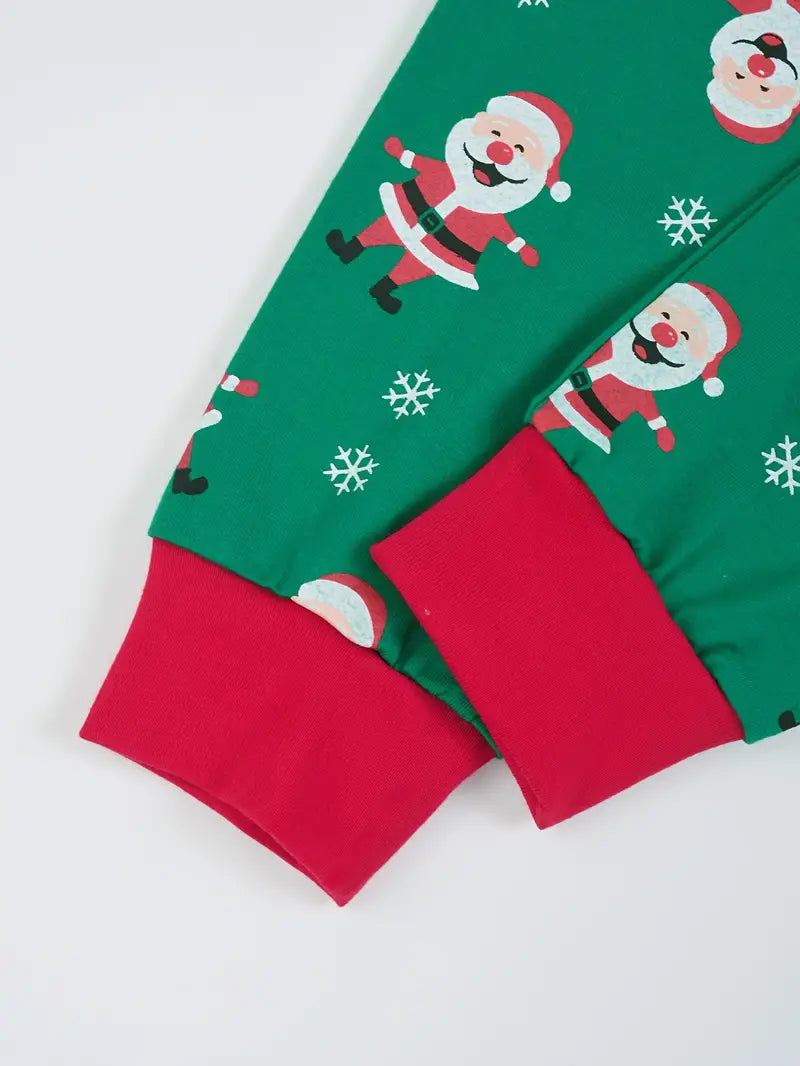 Pyjama Motif Pere Noel Vert Enfant