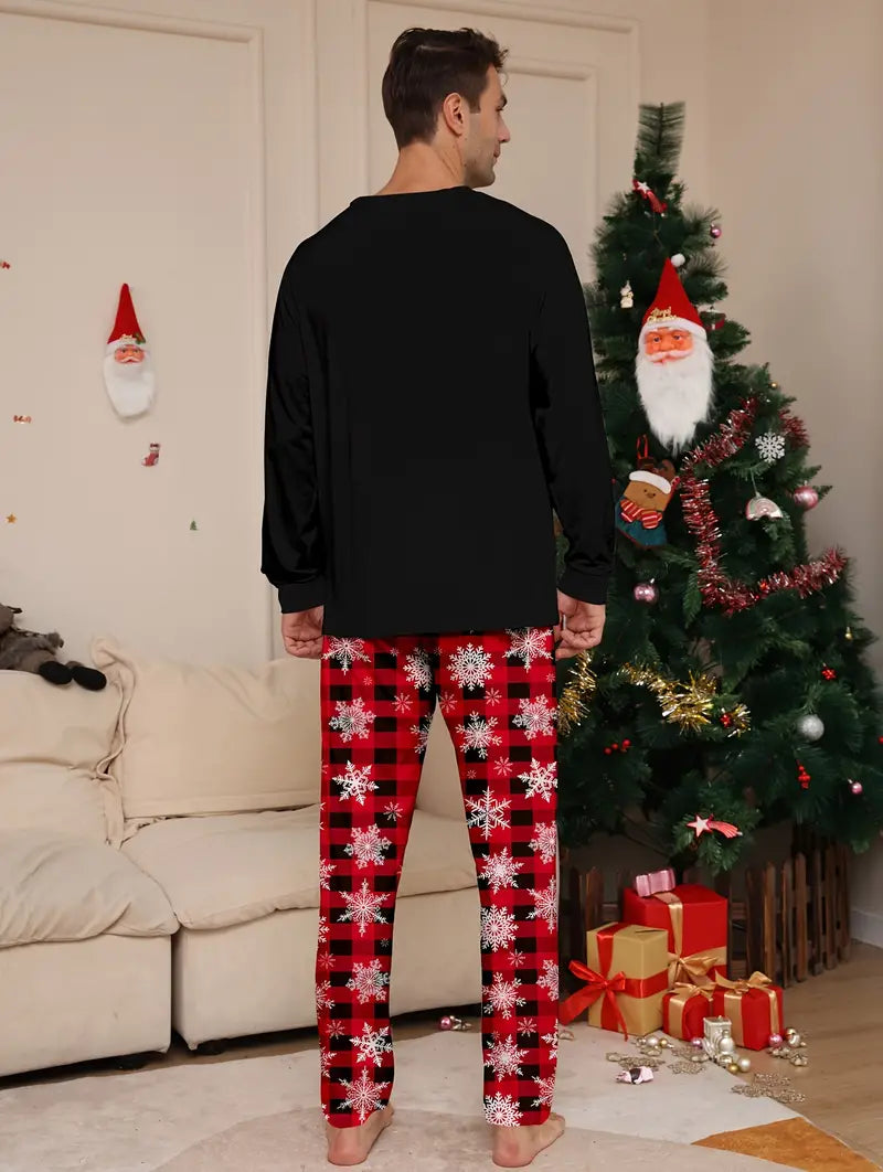 Pyjama Cerf De Noel Rouge et Noir