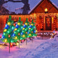 4 x Sapins de Noel Extérieur LED Solaire