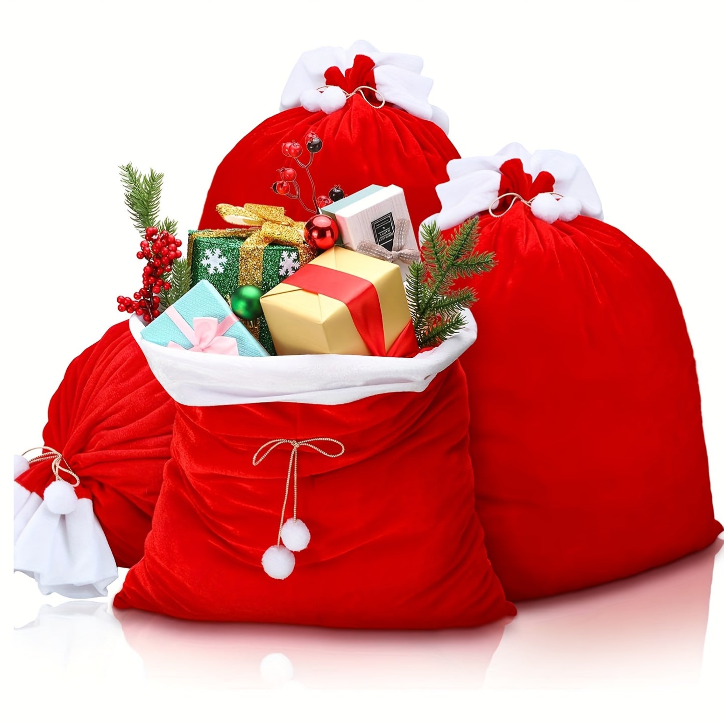 Sac Cadeau de Noel en Tissu