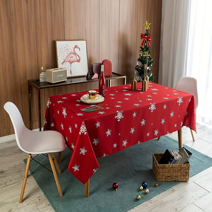 Table de Noel avec Nappe Rouge