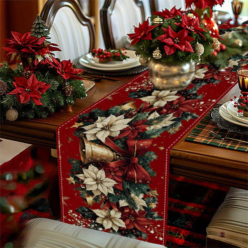 Centre de Table pour Noël avec Fleurs Festives