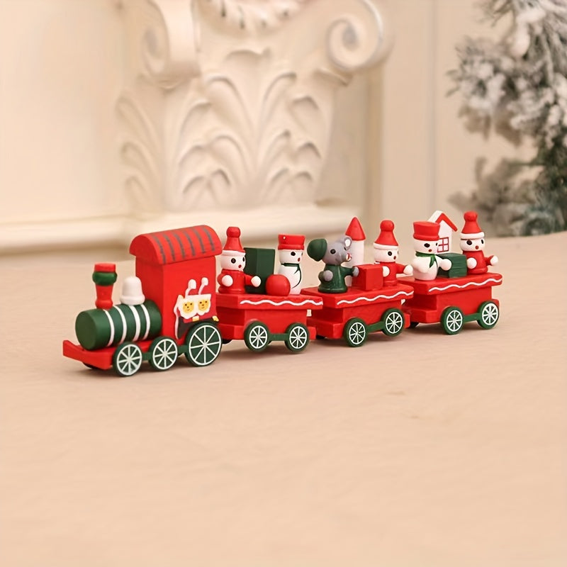 Train de Noël Rouge et Vert