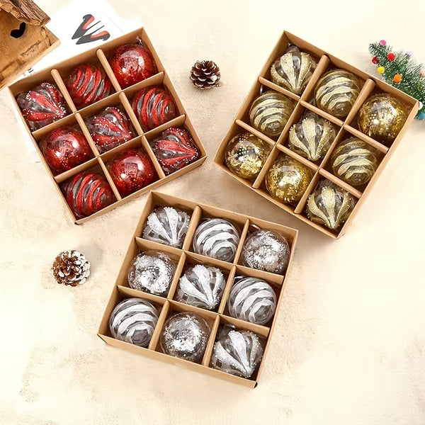 Boule de Noël en Verre (lot de 9)