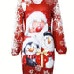 Robe Pull de Noel Imprimée Père Noel