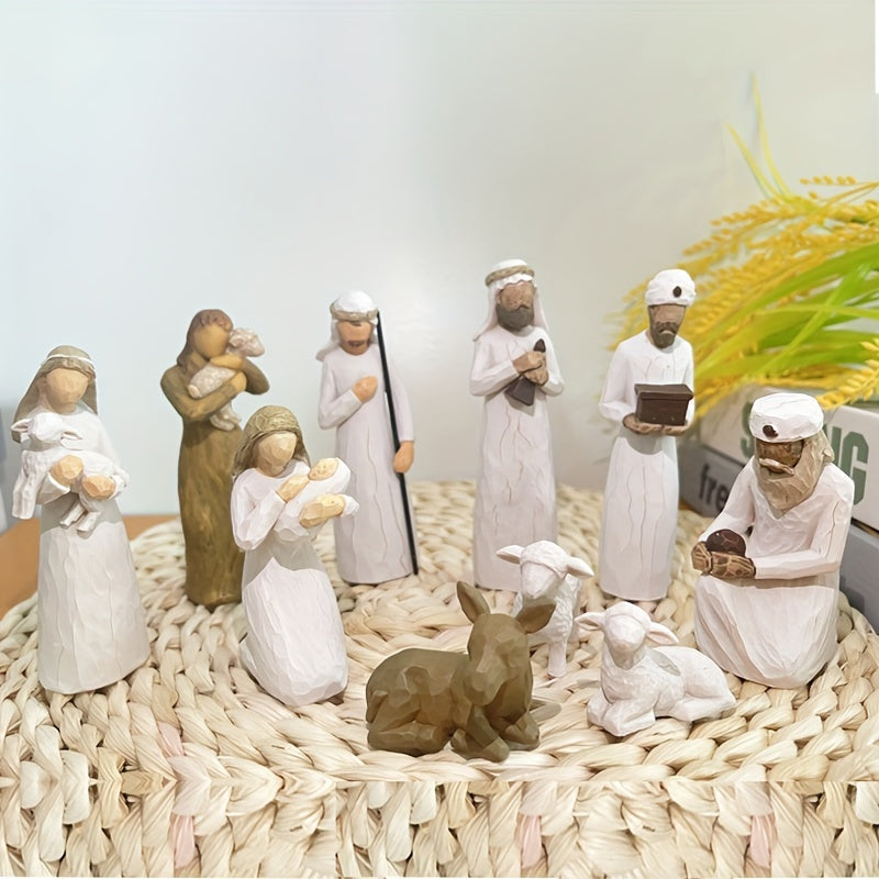 Crèche de Noël Santons en Style Minimaliste