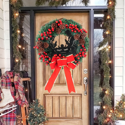 Couronne de Noël Crèche de la Nativité