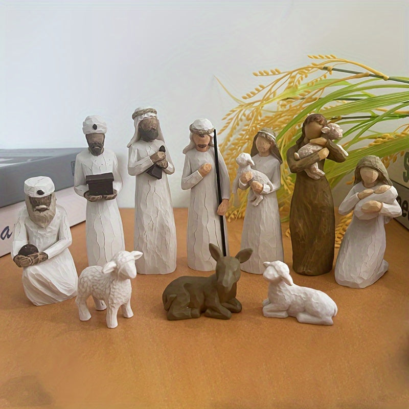 Crèche de Noël Santons en Style Minimaliste