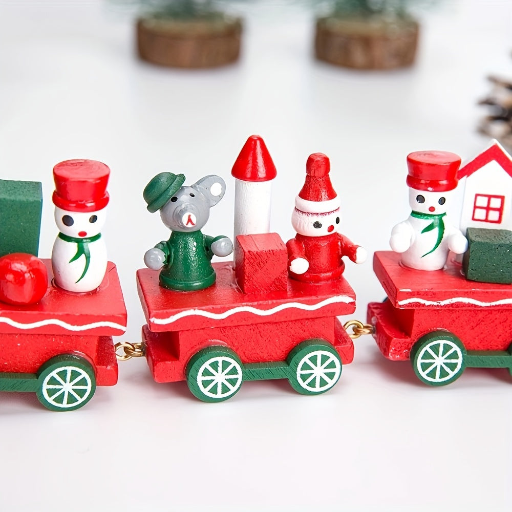 Train de Noël Rouge et Vert