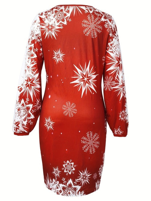 Robe Pull de Noel Imprimée Père Noel