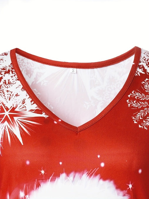 Robe Pull de Noel Imprimée Père Noel