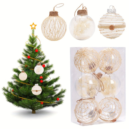 Boule de Noel Transparente a Decorer (x6)