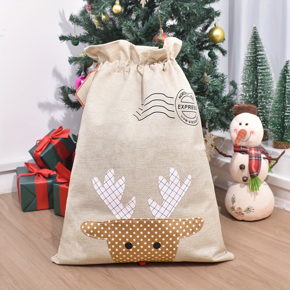 Sac Cadeau Noël en Tissu