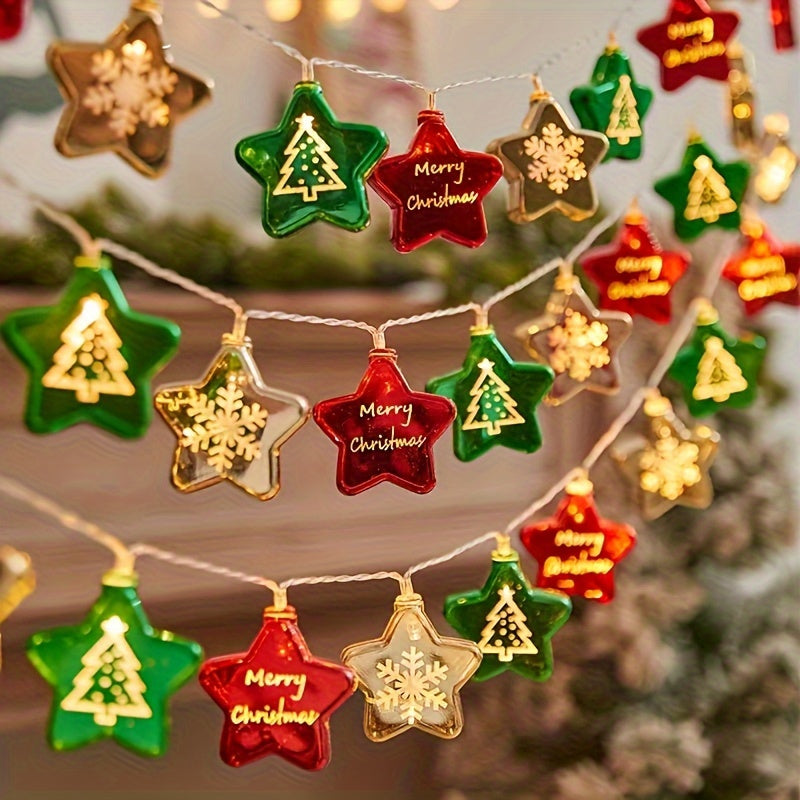 Guirlande Lumineuse en Forme D'Etoile pour Noël