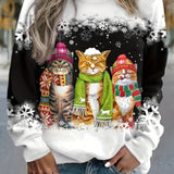 Pull Moche de Noël avec Chats