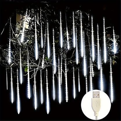 Guirlande Lumineuse Pluie de Noël Extérieur (8 tubes lumineux) — photo 3
